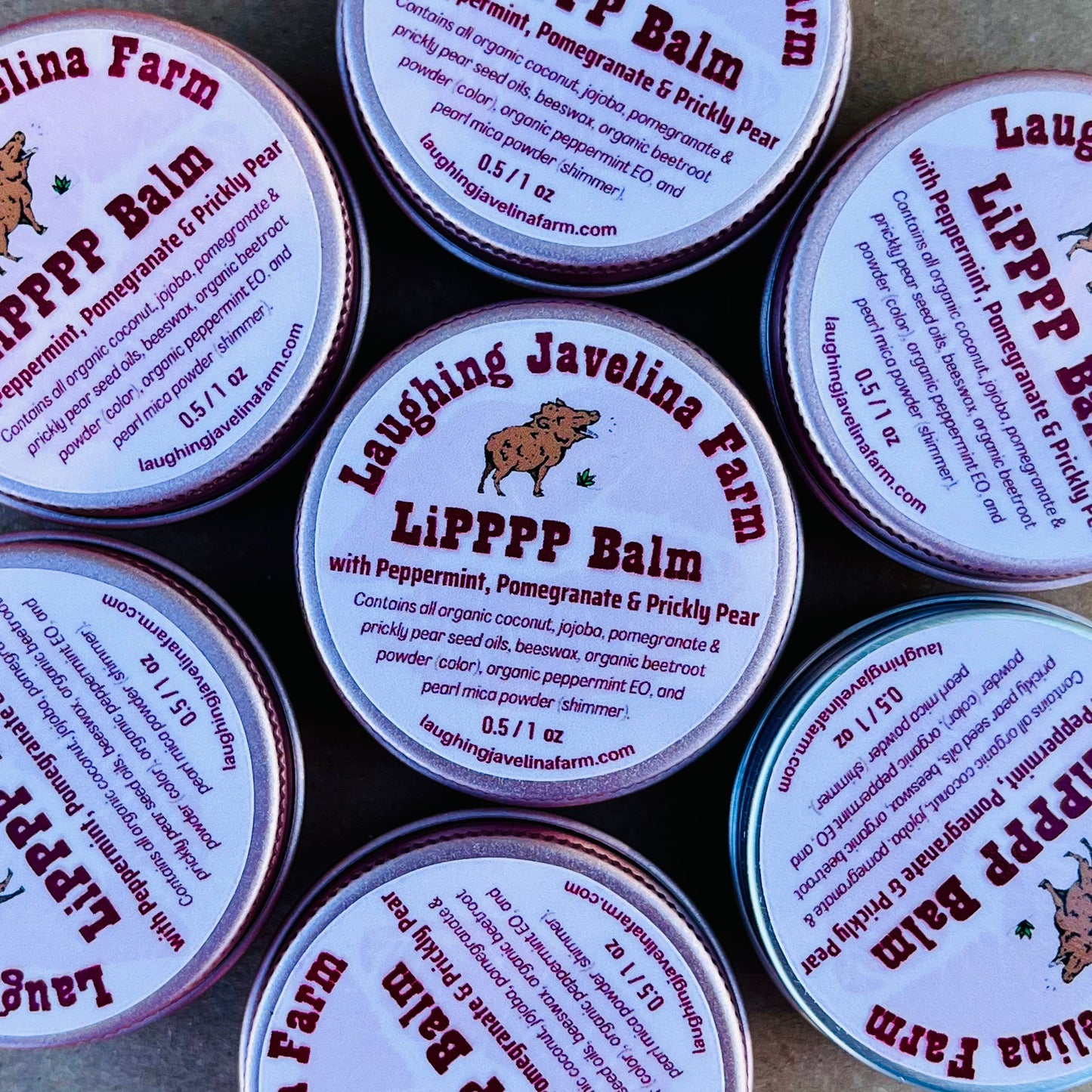 LiPPPP Balm lip balm w/ Peppermint, Pomegranate & Prickly Pear