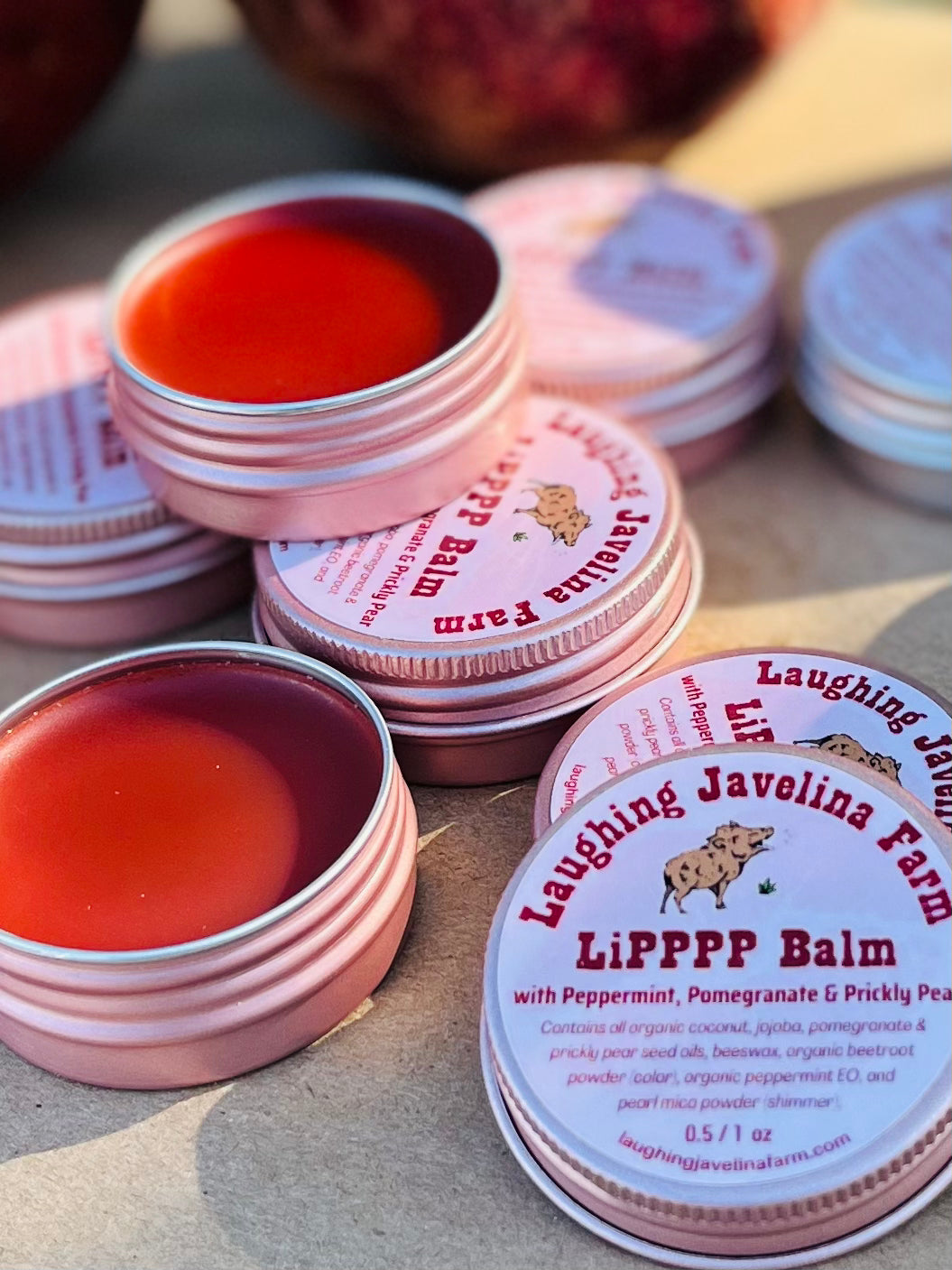 LiPPPP Balm lip balm w/ Peppermint, Pomegranate & Prickly Pear